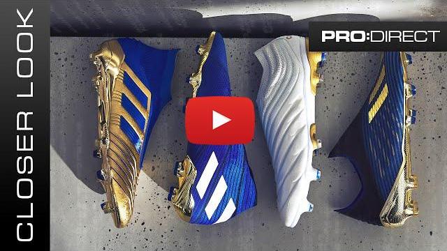 blue and gold adidas football boots