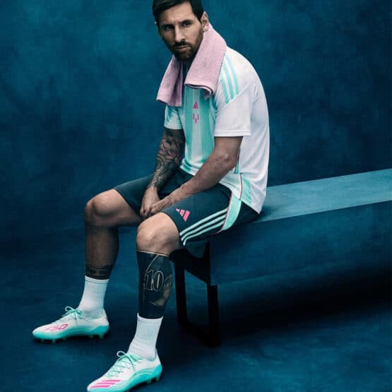 Lionel Messi's Aurora Radiante boot colourway