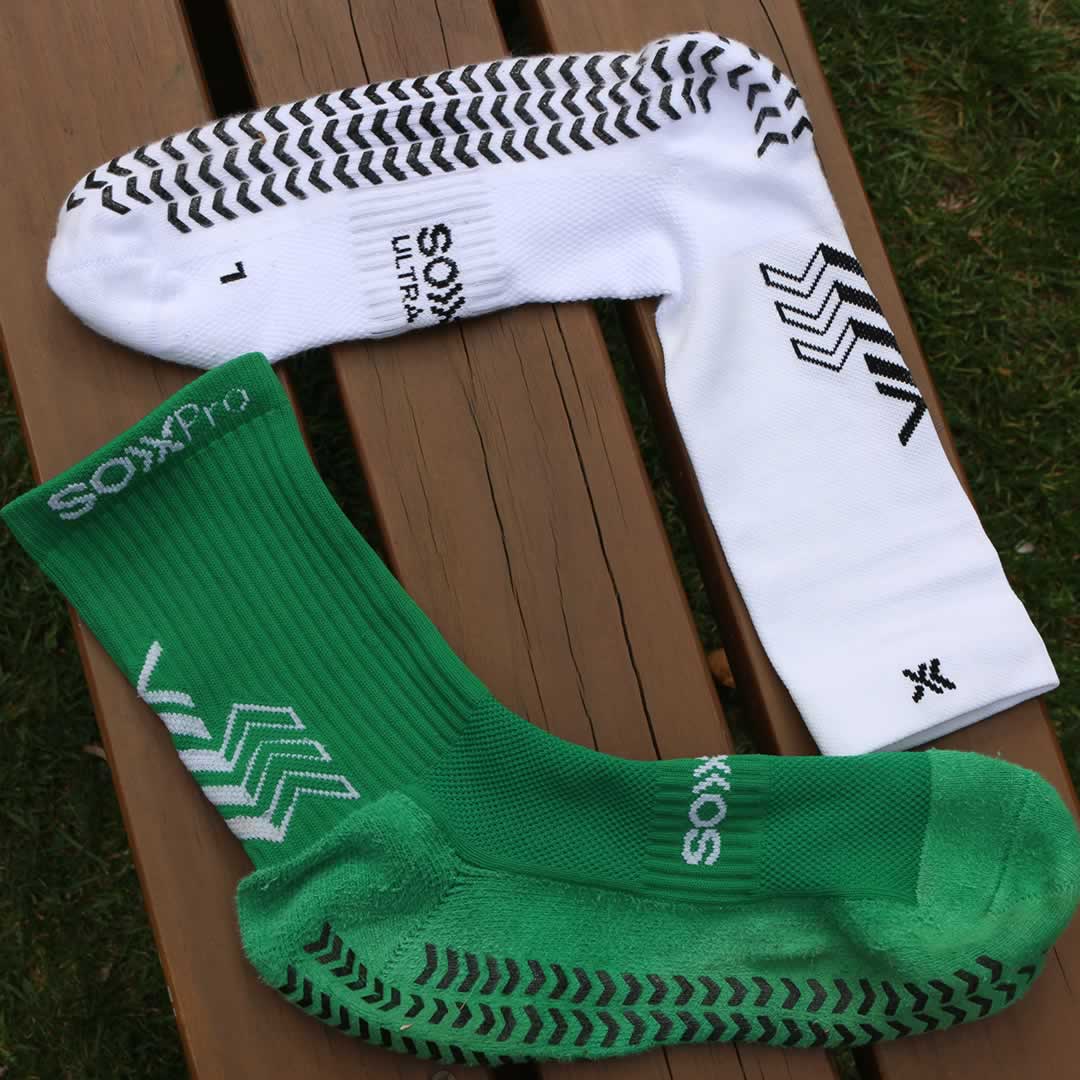 Chaussettes Antidérapantes SOXPro Ultra Light - Double Grip Silicone, Ultra Légères (30g), Pour Sport Et Confort
