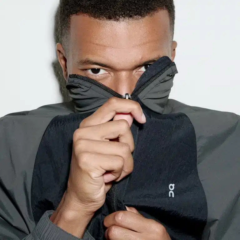 Kylian Mbappé training in a laceless On football boot prototype